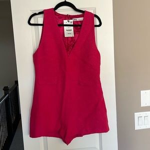Zara Pink Tweed Romper, M